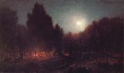 Sanford Robinson Gifford, Night Bivouac of the Seventh Regiment New York at Arlington Heights,Virginia